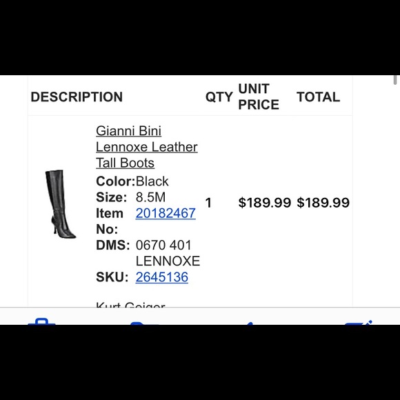 NWT Gianni Bini Black Lennoxe Leather Tall Boot Size 8.5 - Picture 7 of 8